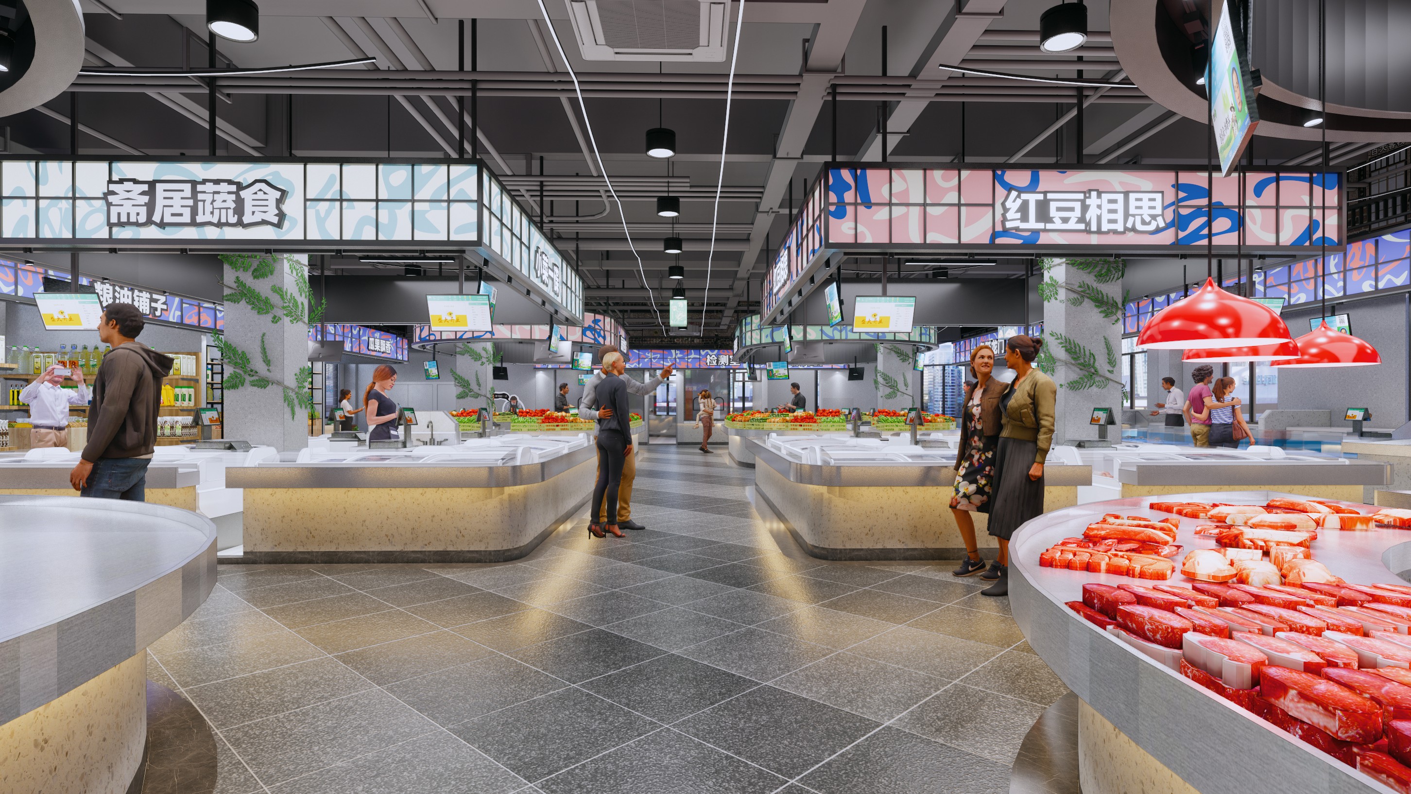 溫州富力城農貿市場——詩詞書畫點亮二樓農貿市場