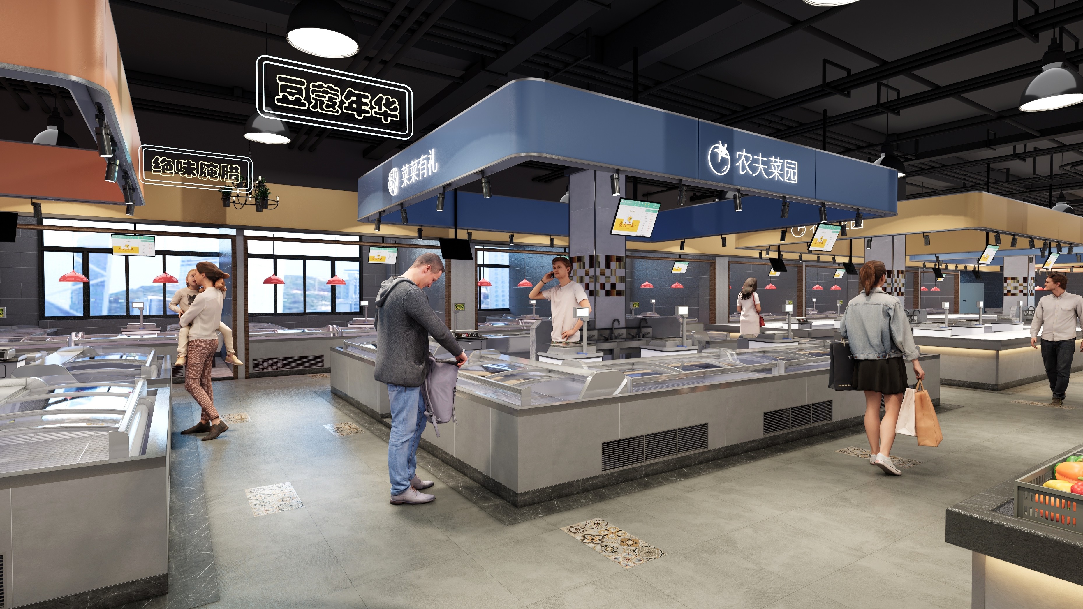 杭州范家斗農貿市場——中心型農貿市場設計