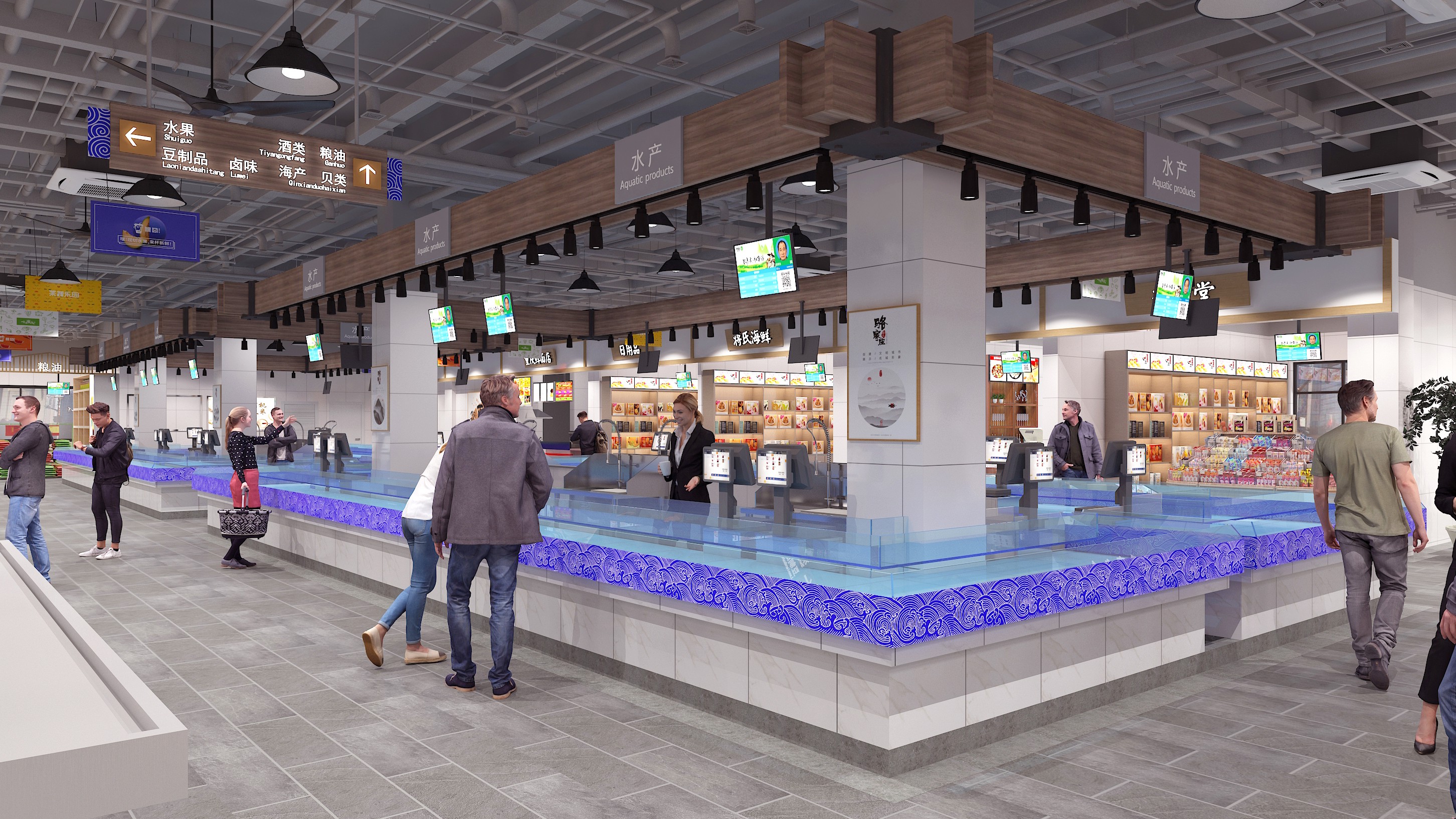 杭州駱家莊農貿市場——五星級農貿市場設計