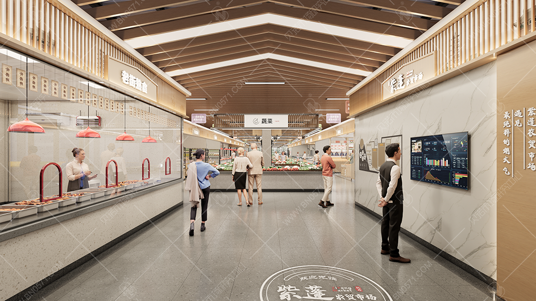 農貿市場設計效果圖案例(2)
