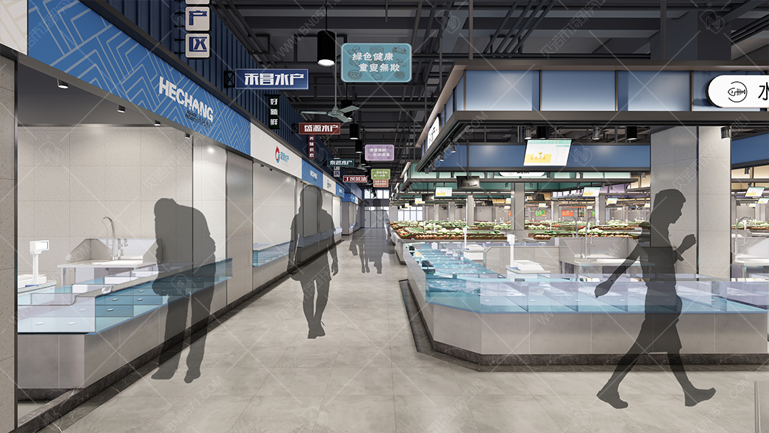 丁壩農(nóng)貿(mào)市場(chǎng)設(shè)計(jì)效果圖(4)