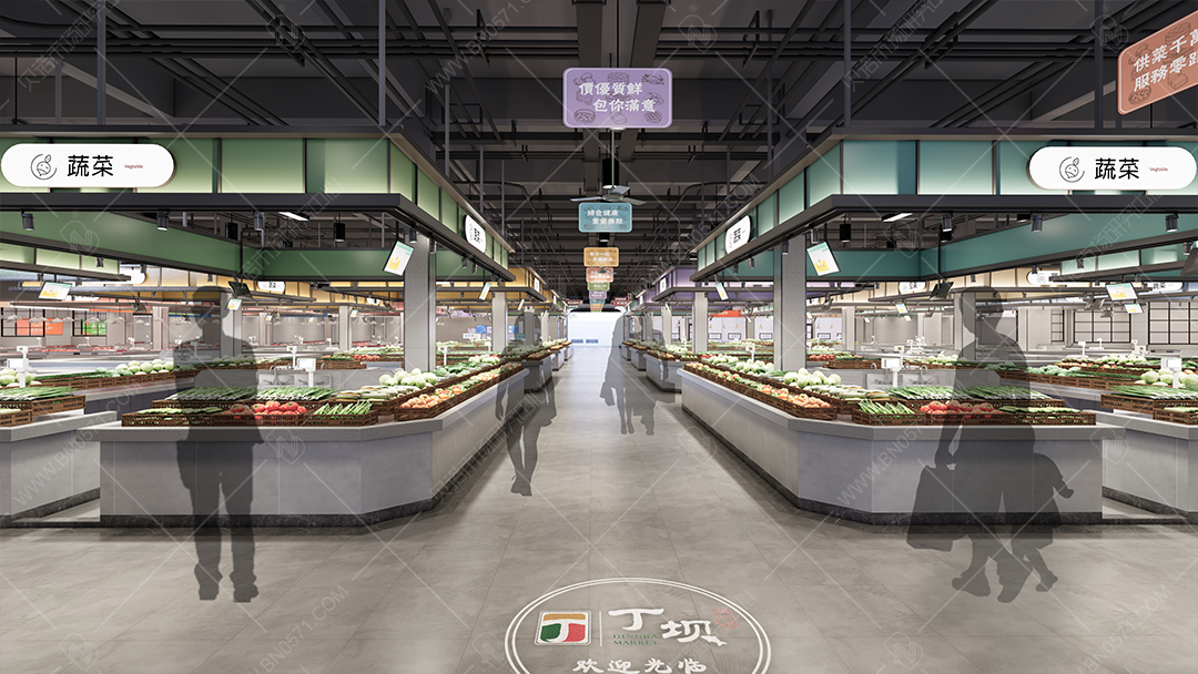 丁壩農(nóng)貿(mào)市場(chǎng)設(shè)計(jì)效果圖(2)