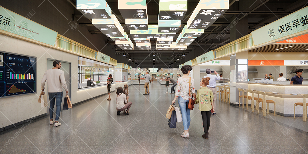 黃橋農貿市場設計案例-室內效果(1)