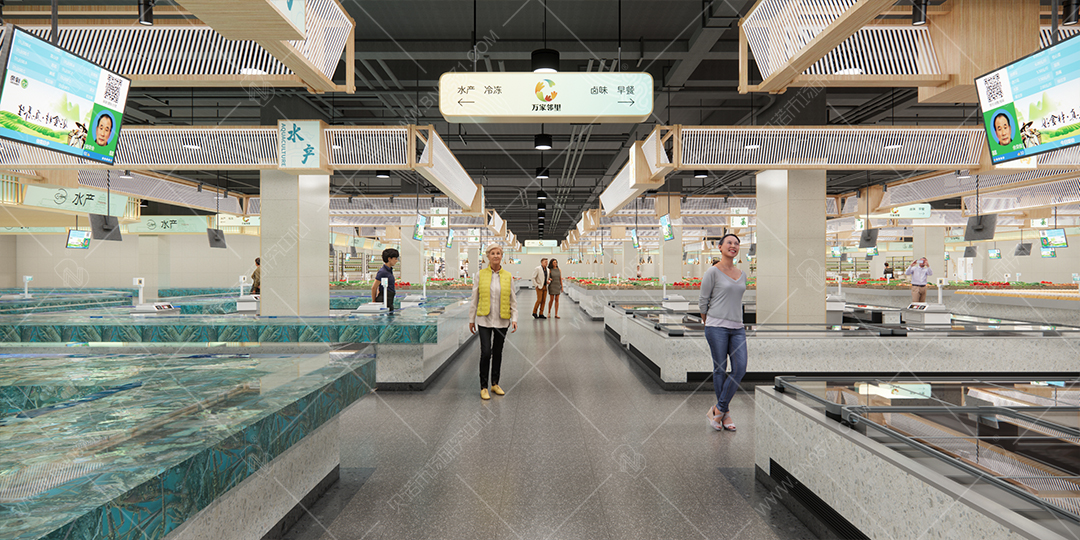 黃橋農貿市場設計案例-室內效果(5)