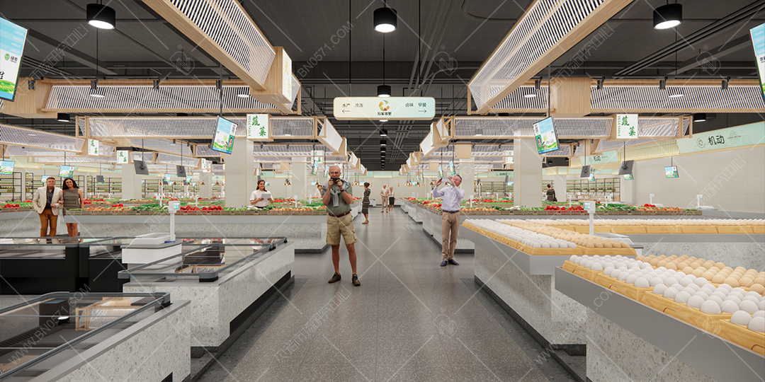 黃橋農貿市場設計案例-室內效果(7)