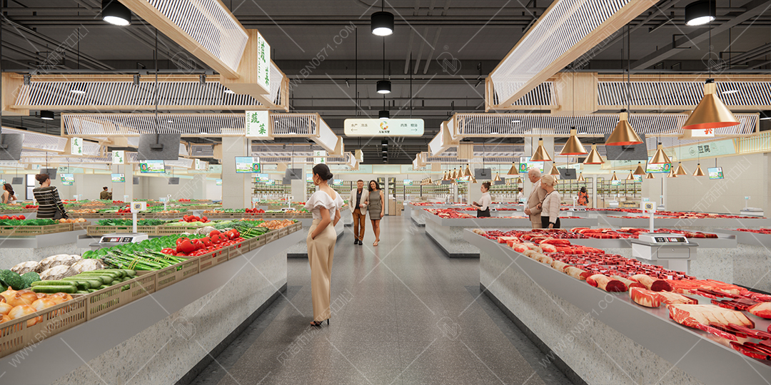 黃橋農貿市場設計案例-室內效果(6)