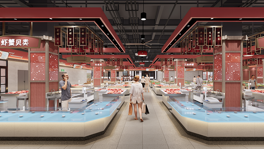 杭州鼎鮮·上環橋鄰里中心農貿市場——鄰里中心型菜場新標桿